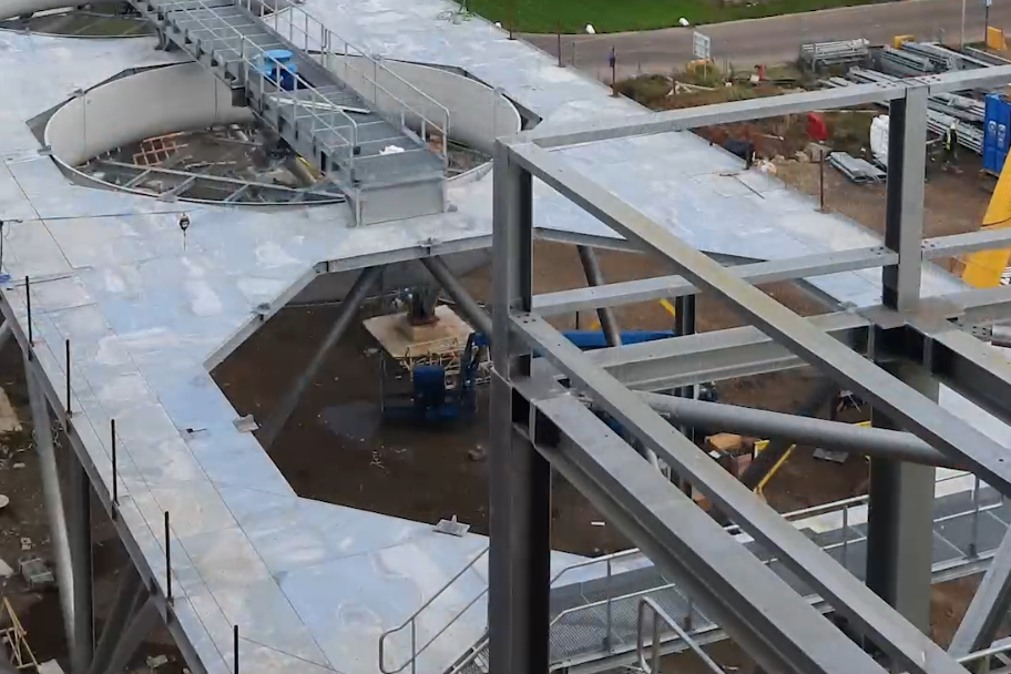 E-Wood timelapse of the construction site December 2021